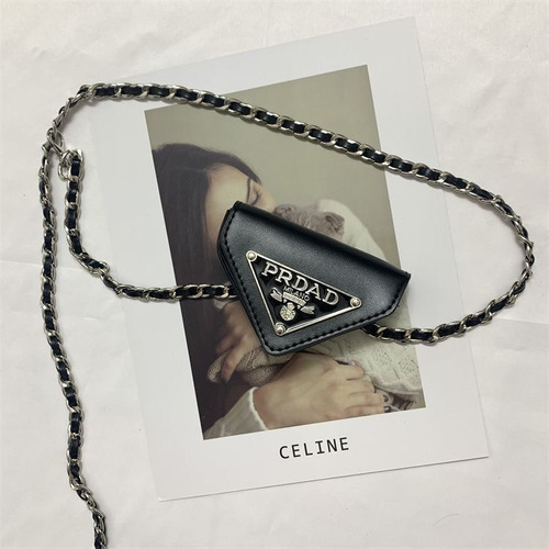 Elegante Minibolso Con Cadena En La Cintura Para Vestidos Y