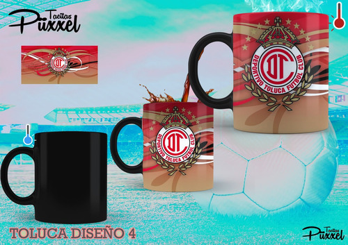 Taza Mágica Diablos Rojos Toluca Personalizada  Full Mod 4