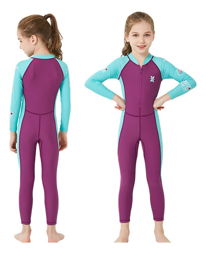 Roupa Mergulho Neoprene Proteção Solar Térmica Longa Infanti