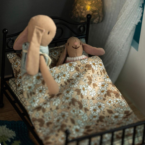 Cama En Miniatura, Juguete Para Niños, Modelo De Negro