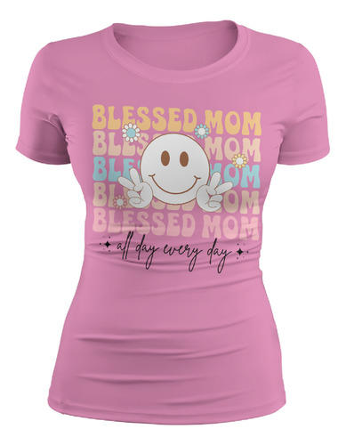 Playera Para Mamá Varios Colores Blessed Mom