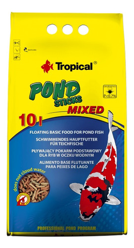 Tropical Koi Goldfish Mixed Sticks Flote 800g Carpas Polypt 