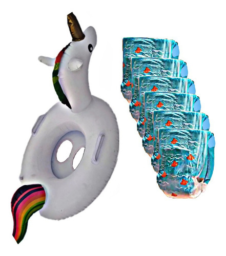 Salvavidas Inflable Andadera Bebé Unicornio +6 Pañal Acuátic