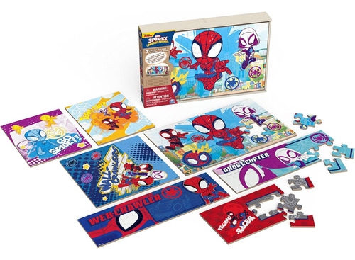 Marvel Spidey Y Sus Increíbles Amigos 7 Rompecabezas De Made