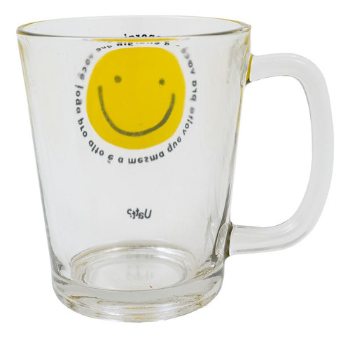 Caneca De Vidro 310 Ml Frases A Energia Que Você Joga..smile