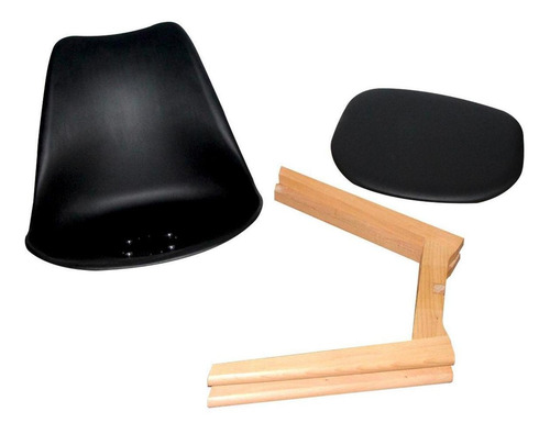 Imagen 6 de 6 de Set 4 Sillas Tipo Eames Tulip Asiento Acolchado Comedor Sala
