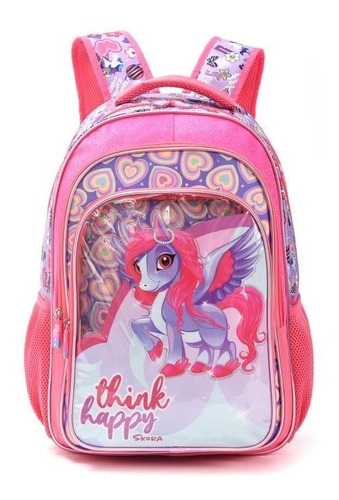 Mochila Escolar Unicornio 3d 18 Pulgadas Skoda Think Happy