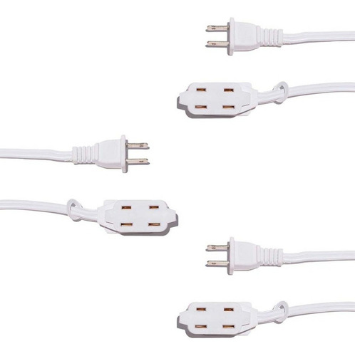 Smartbitt Kit De 3 Extensiones De Uso Doméstico De 8 Mts Color Blanco