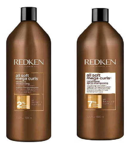 Shampoo Y Acondicionador Redken All Soft Mega Curls 1000 Ml