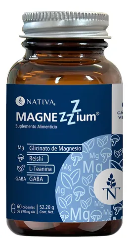 Magnezzzium Glicinato de Magnesio con Reishi L-Teanina y GABA para Dormir Nativa 5