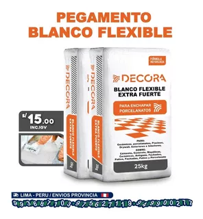 Pegamento Blanco Flexible Extrafuerte Decora