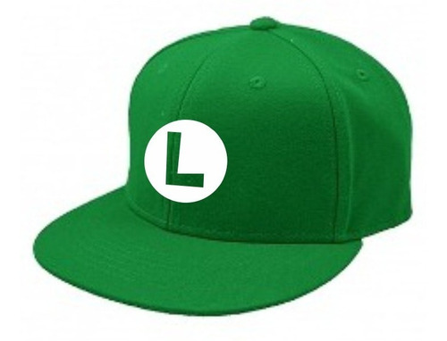 Gorra Plana Snapback Luigi Super Mario Series/comic/anime