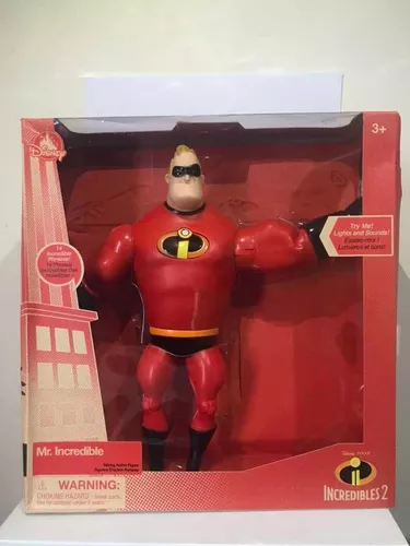 Disney Store Mr. Incredible Light-Up Talking Action Figure Incredibles 2 New