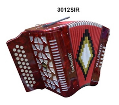 Farinelli 3012sir Acordeon Botones Tipo Rey Vallenato Rojo