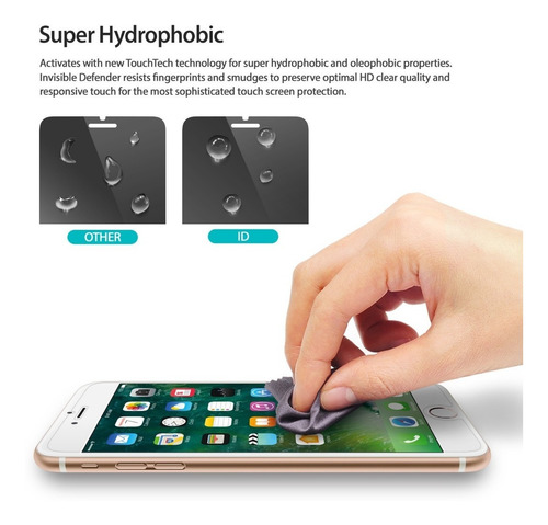Imagen 7 de 8 de Film Para iPhone SE 3ª 2ª 7 8 Ringke Invis Defender Full X3