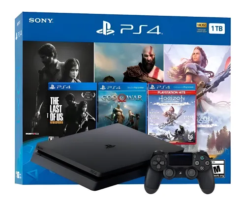 Sony PlayStation 4 Slim 1TB Mega Pack: The Last of Us/God of War/...