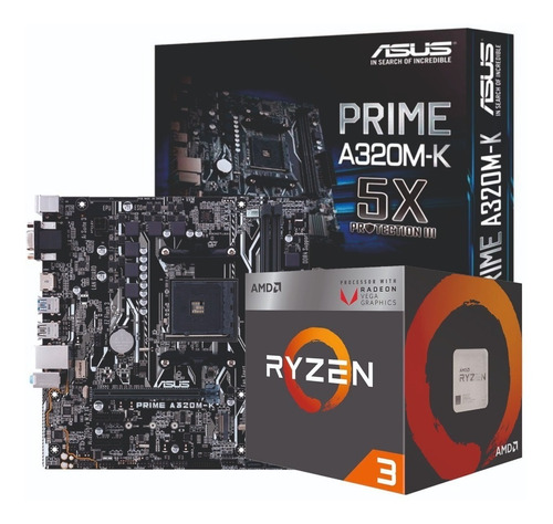 Combo Actualizacion Amd Ryzen 3 2200g Vega 8 + Mot A320m Cuo