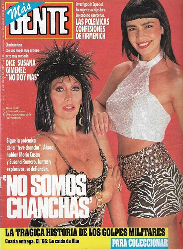 Gente N! 1140_1987: Moria Casan & Susana Romero: Tv Chancha