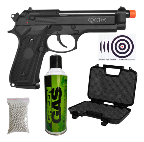 Pistola Airsoft Beretta M92a1 Blowback Black 6mm+ Munição