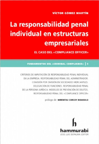 Libro - Responsabilidad Penal Individual Estructuras Empres