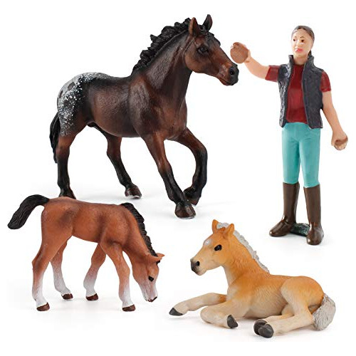 Lc Joycre Realistic 4 Pcs Appaloosa Figuras De Caballo