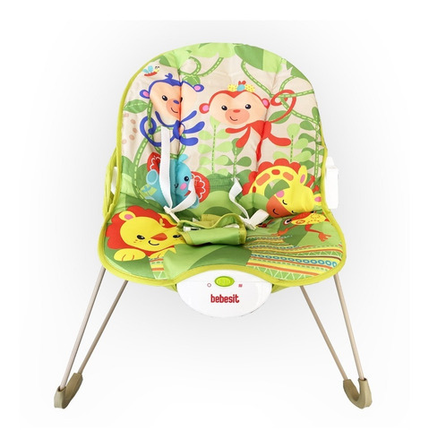 Imagen 4 de 9 de Mecedora Bebe Bebesit Vibracion Musica Juguetes Verd Lavable