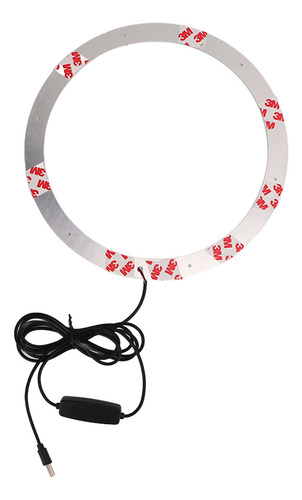 Placa Led Circular Con Mecha De 25 Cm, 10 Grados De Brillo,