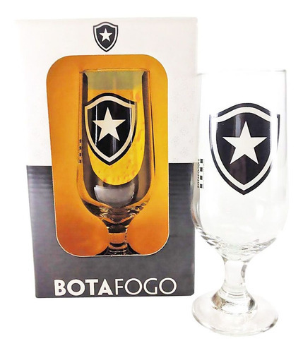 Taça De Vidro Para Cerveja  Botafogo  300 Ml Cor Vidro