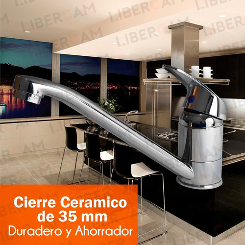 Canilla Griferia Monocomando Cocina Mesada Pico Largo Oferta
