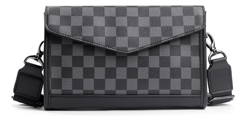 Nuevo Bolso De Hombro A Cuadros Para Hombre Con Estampado De