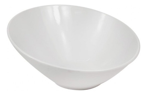 12 Tazon Bowl Inclinado Ensaladera 27 Cm Melamina Blanca