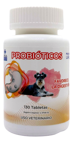 Probiótico Para Perro 130 Tabletas Digestion Vitamina