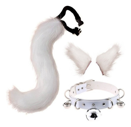 Fantasia De Cosplay Furry Cat Ears Tail Wolf Fox