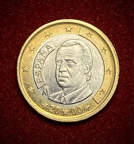 Moneda 1 Euro España 2000 Km 1046 Juan Carlos 1 Bimetalica