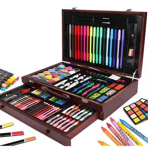 Acuarela Lápices Niños Kit De Dibujo Y Pinturas 123 Kit