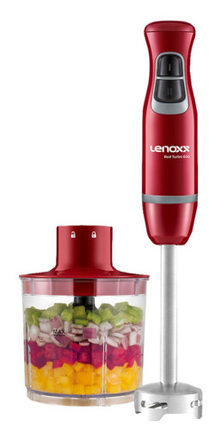 Imagem 1 de 3 de Mixer E Processador 2 Em 1 Red Turbo Lenoxx - Pmx405