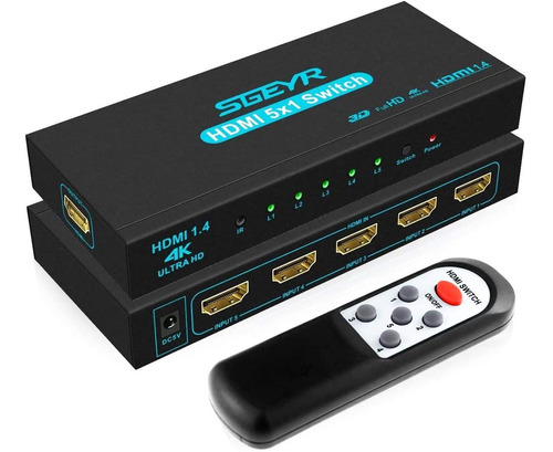 Hdmi Interruptor De 5x1 Hdmi Switcher 5 En 1 De Cada Cu...