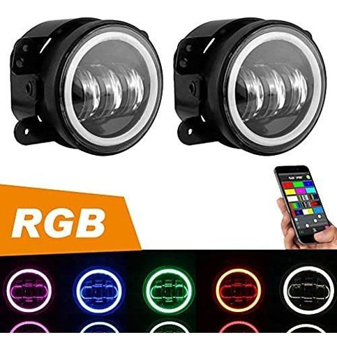 Luces Para Niebla De Led Cree De 4 Pulgadas Con Halo Rgb Par