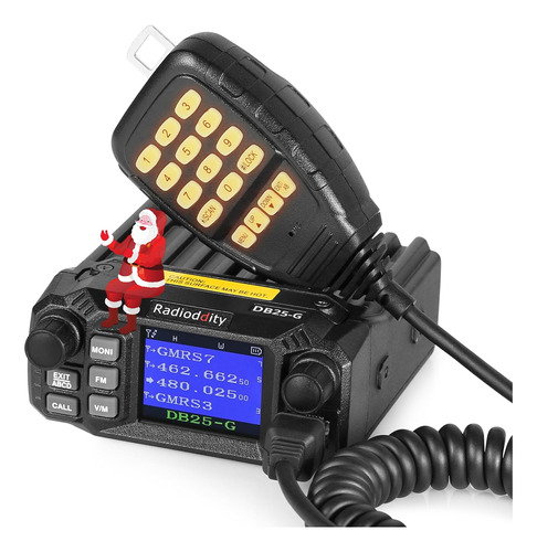 Radioddity Db25-g Gmrs Mobile Radio, 25 Vatios De Radio De R