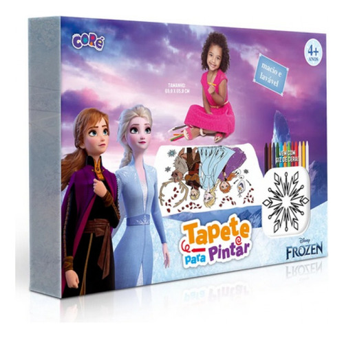 Tapete Infantil Para Pintar Frozen Com Giz De Cera Toyster