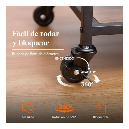 Carrito Auxiliar Robusto, Ideal Para Vinos Y Licores