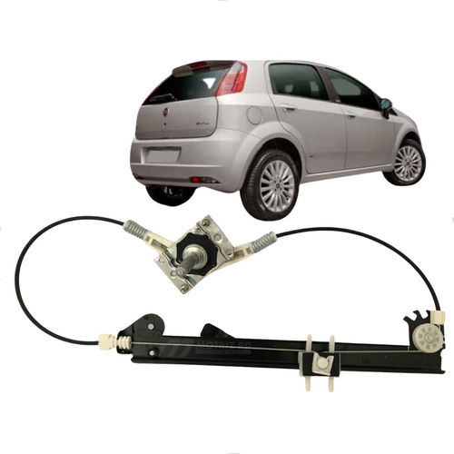 Maquina Vidro Fiat Punto Manual Traseira Lado Passageiro