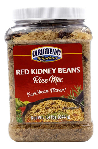 Caribbean Rhythms Mezcla De Arroz De Frijoles Rojos, 1.4 Lb