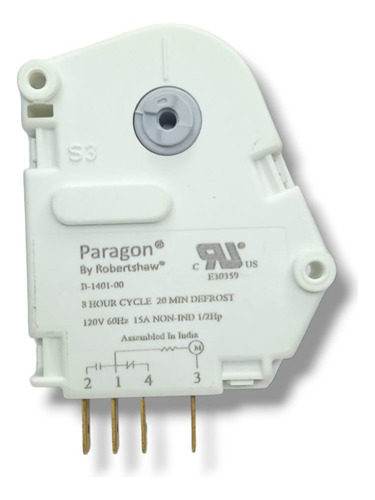 Reloj Para Neveras 8 Hr 20min 110v Paragon/robertshaw Blanco