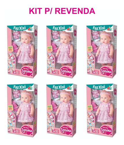 Bonecas Para Revenda Faz Xixi De Verdade Mamadeira + Fralda