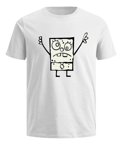 Playera Bob Esponja Trazo Caricatura Camiseta Unisex Retro