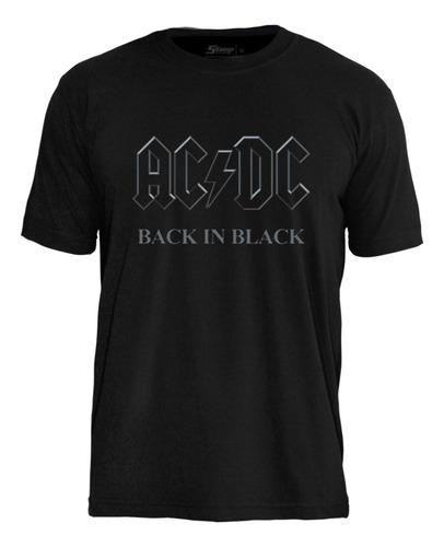 Camiseta Ac Dc Back In Black Stamp Ts 752