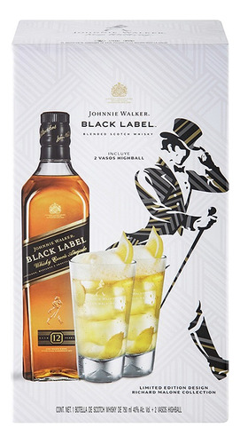 Johnnie Walker Black Label Highball Blended Scotch 12 escocés 750 mL
