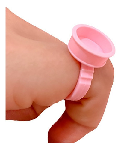 Anel De Batoque Rosa Com 50 Un. Micropigmentação Tatuagem