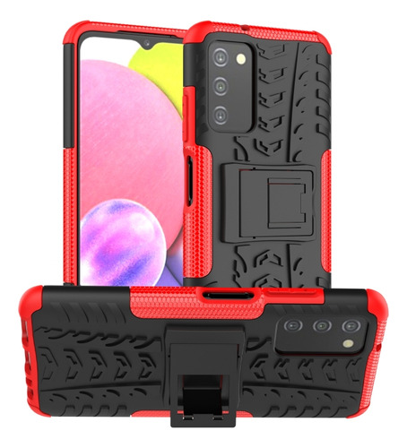 Funda Roja De Tpu Y Pc For Samsung Galaxy A03s